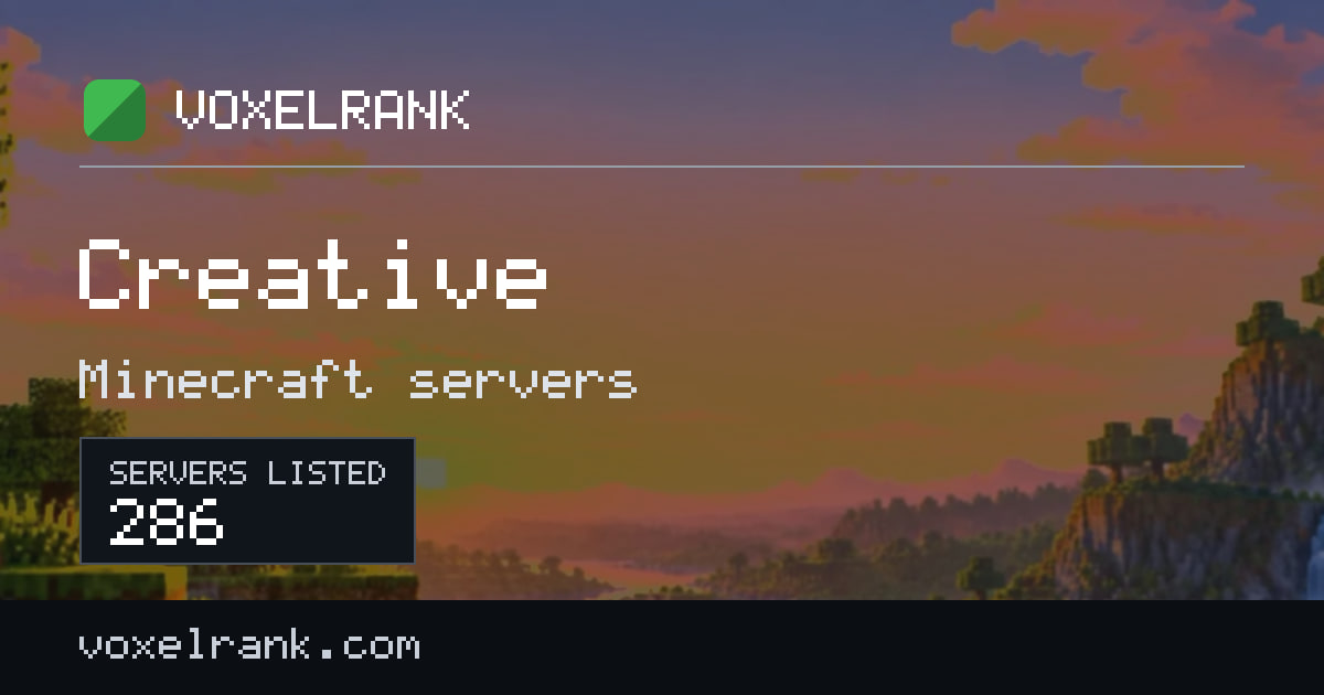 Best Creative Minecraft servers · ranked by votes (2026) · VoxelRank