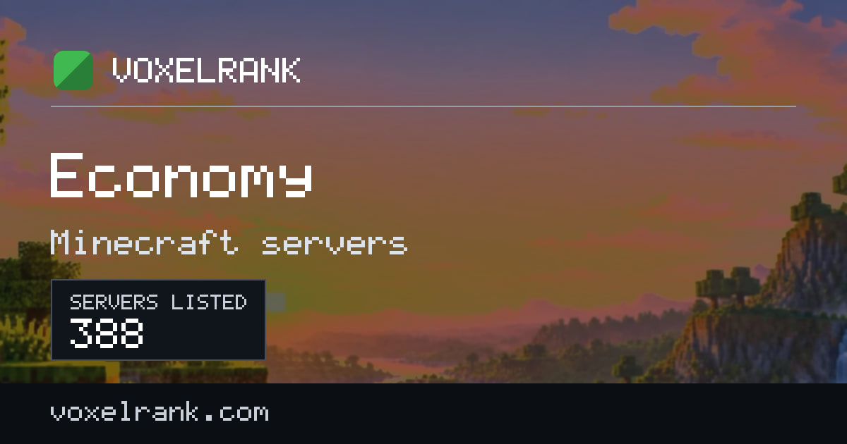 Best Economy Minecraft servers · ranked by votes (2026) · VoxelRank
