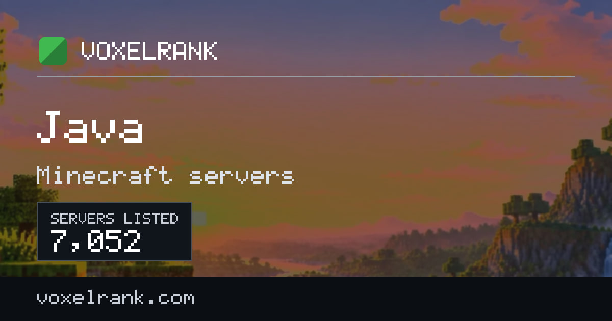 Best Java Minecraft servers · ranked by votes (2026) · VoxelRank