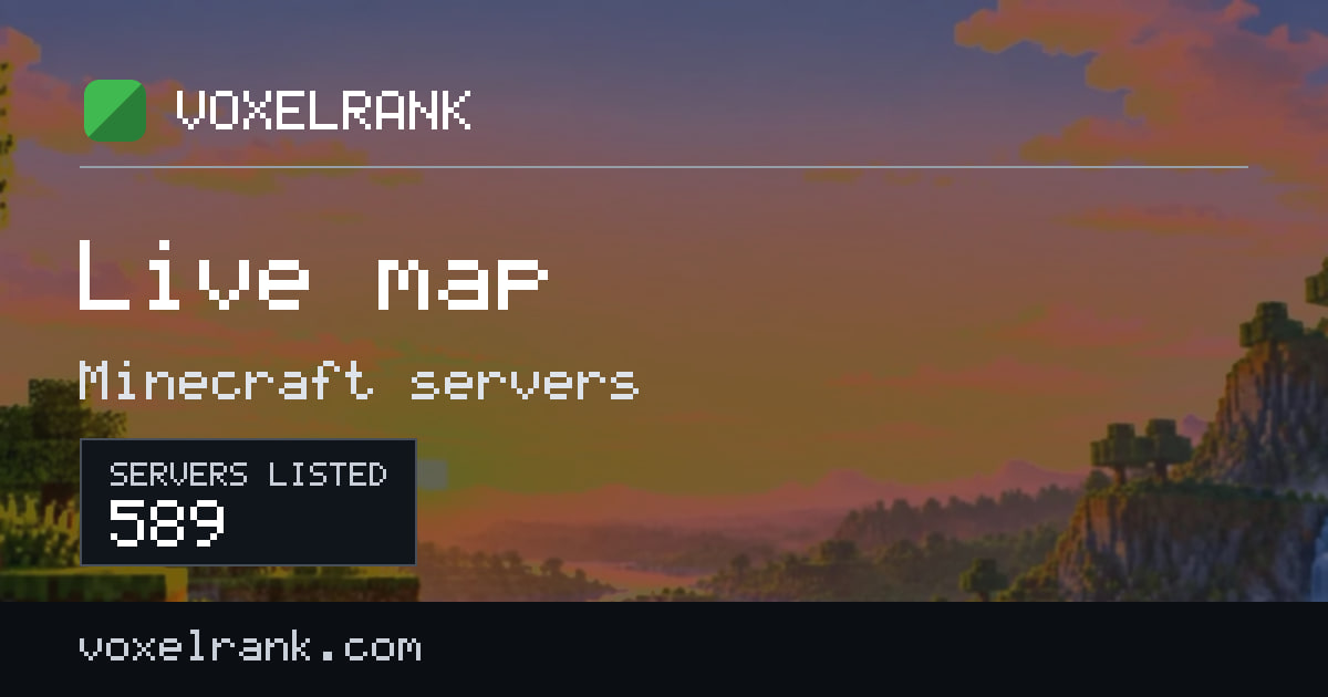 Best Minecraft servers with a live map · ranked by votes (2026) · VoxelRank