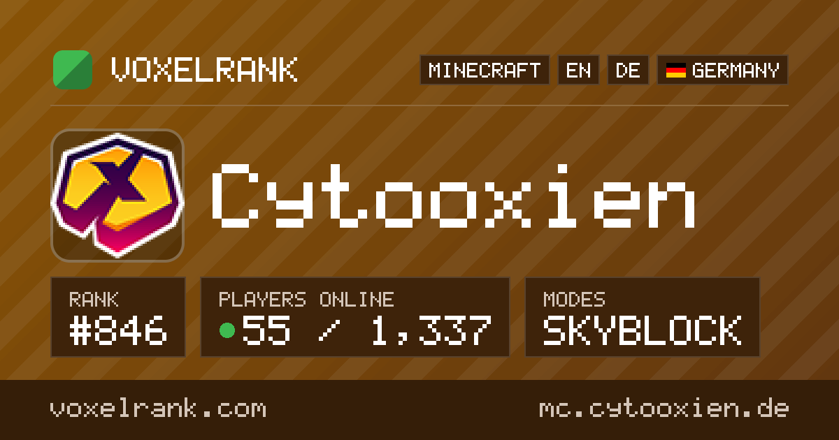 Cytooxien · Skyblock · Minecraft Server IP · VoxelRank