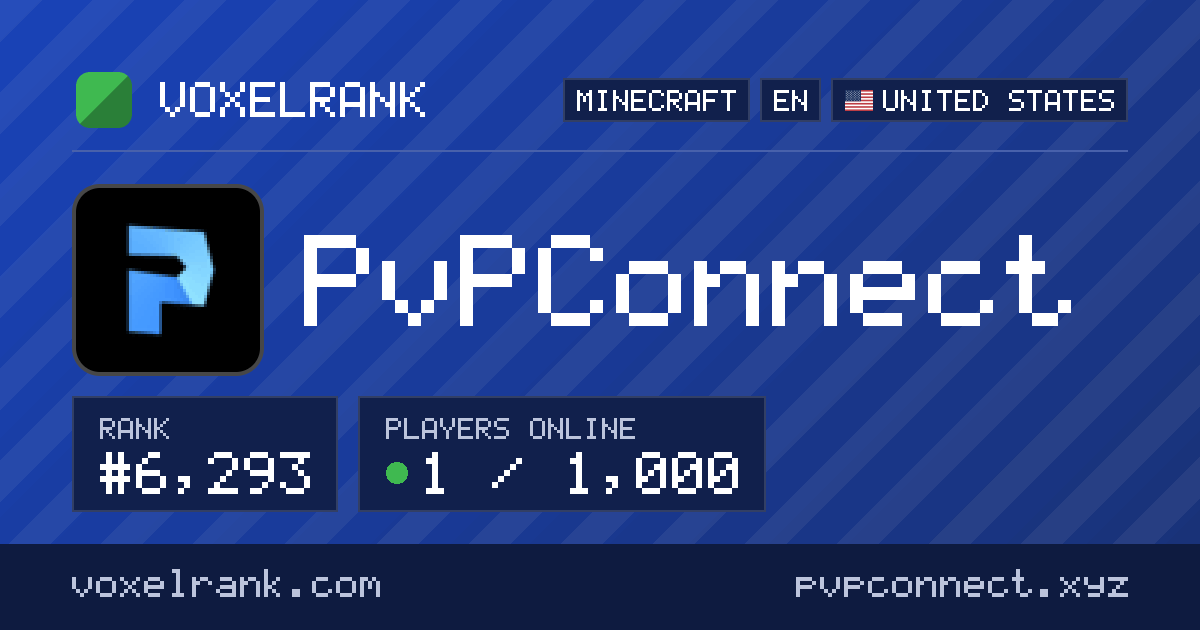 PvPConnect · Minecraft Server IP · VoxelRank